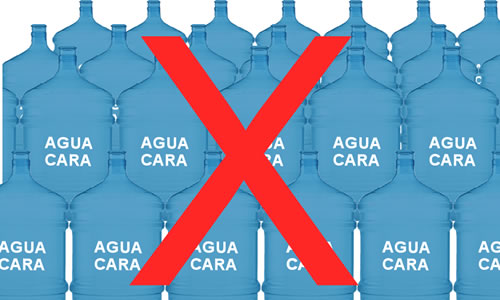 agua embotellada cara mala